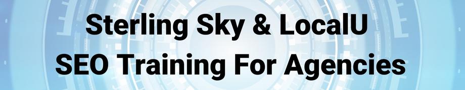 Elite SEO courses presents Local SEO Training for Agencies from Sterling Sky and LocalU. Eliteseocourses.com is the best SEO training resource available on online for basic SEOs and advanced SEOs wanting more information about SEO trainings available online to increase SEO knowledge.